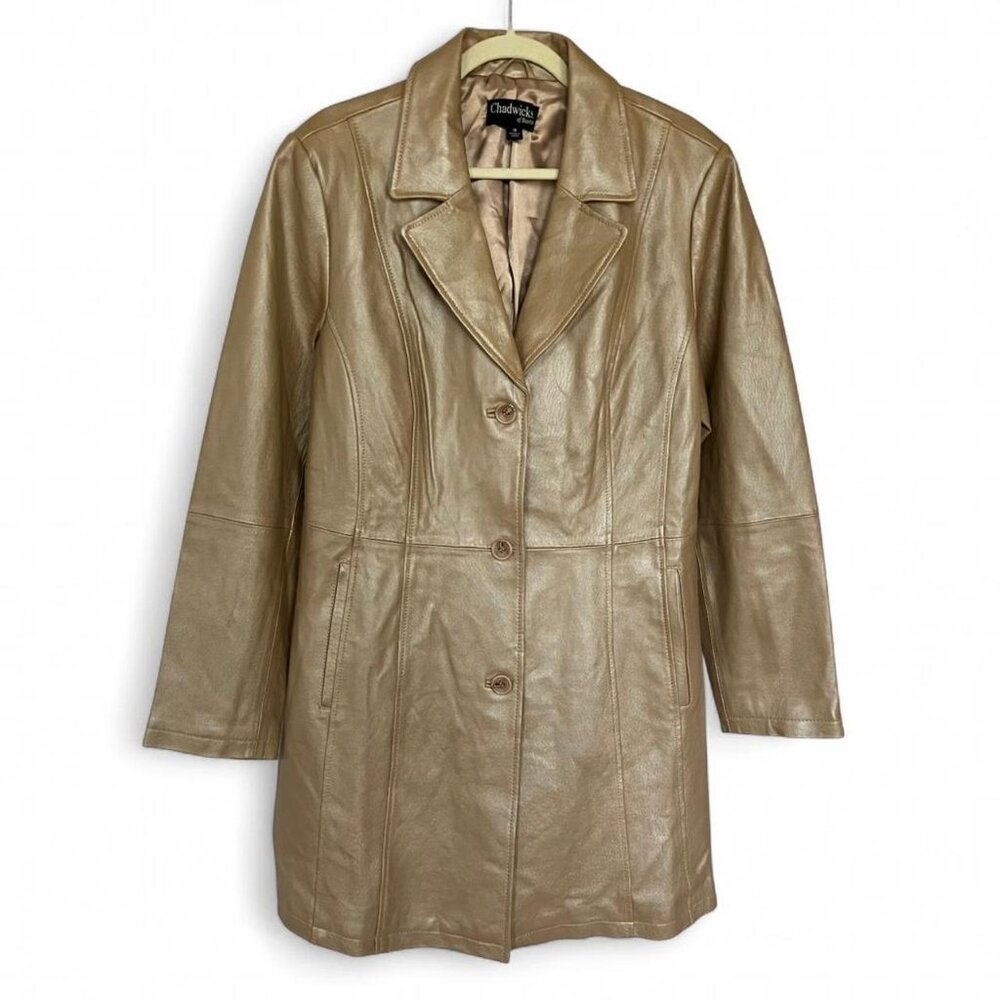 Chadwick’s of Boston Champagne Tan Genuine Leather Jacket